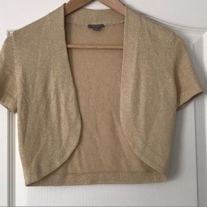 Ann Taylor Gold Specked Shrug XSP